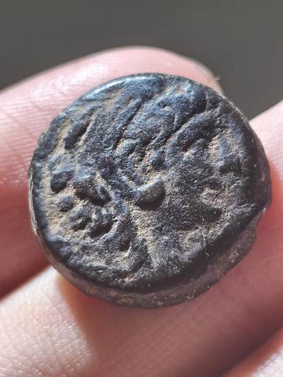 星盘世界钱币2026一月十日新年古典精品大拍 精彩纷呈 - 少见精品！塞琉古狮皮 亚历山大二世咋比纳斯铜币6.77克 128BC-123BC非常少见类型的铜币 背面胜利女神