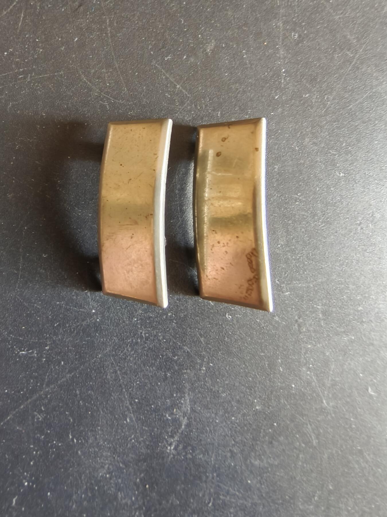 老王徽章第172期 美国陆军中尉金属军衔一组     二战时期横针版    梅耶厂