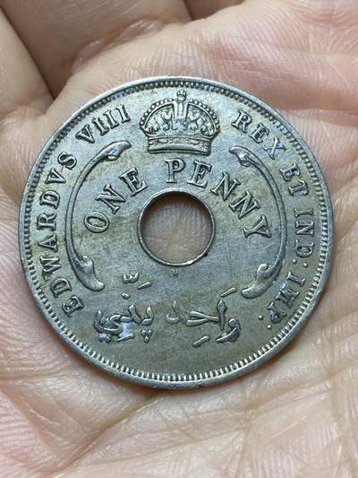 2025年第一百四十三场(总第一百六十九场）外国好品散币场(免佣金) - 英属西非1936单年份1便士(爱德华八世版，H标喜敦厂造)