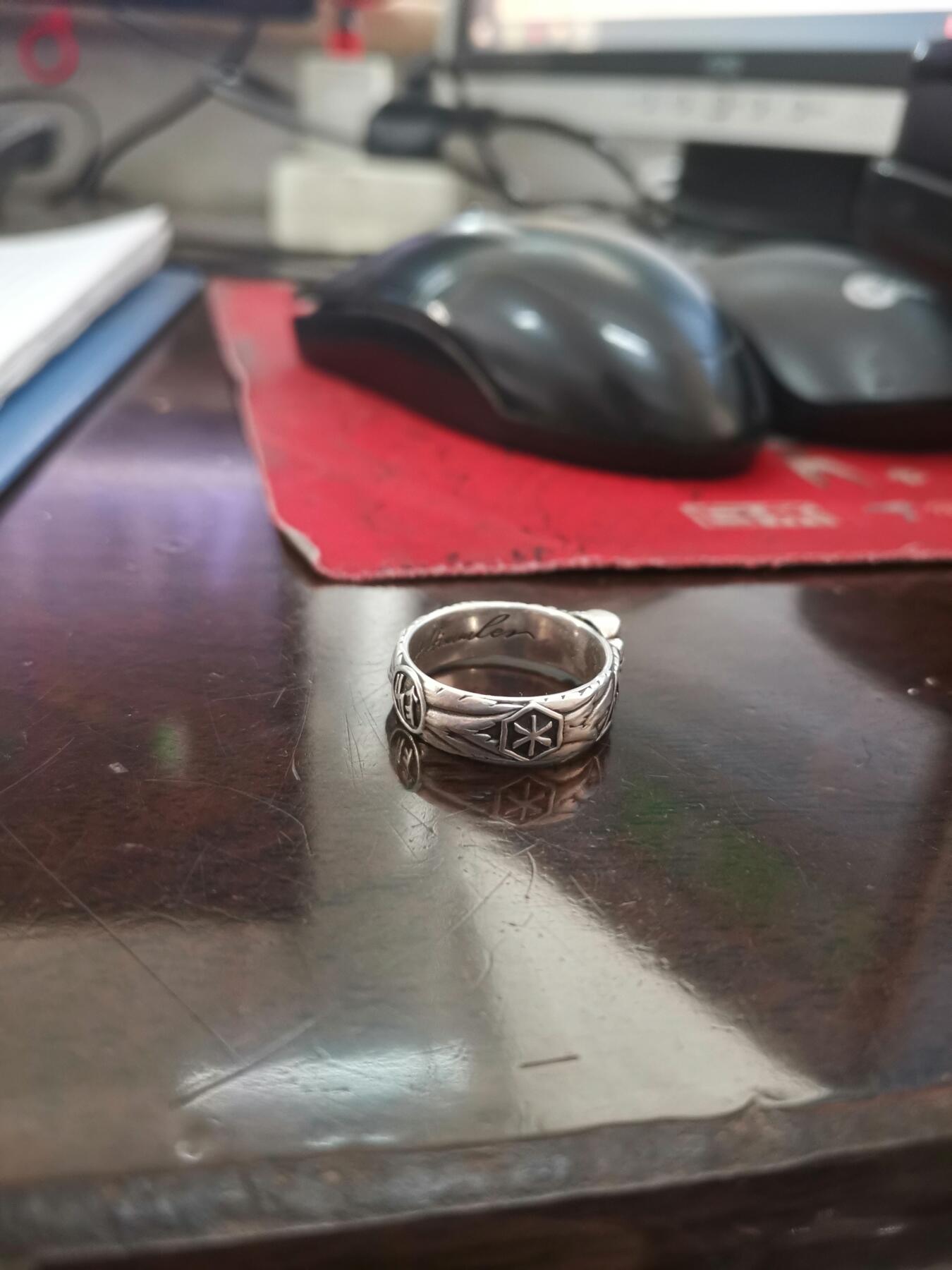 骷髅荣誉戒指  银制复刻