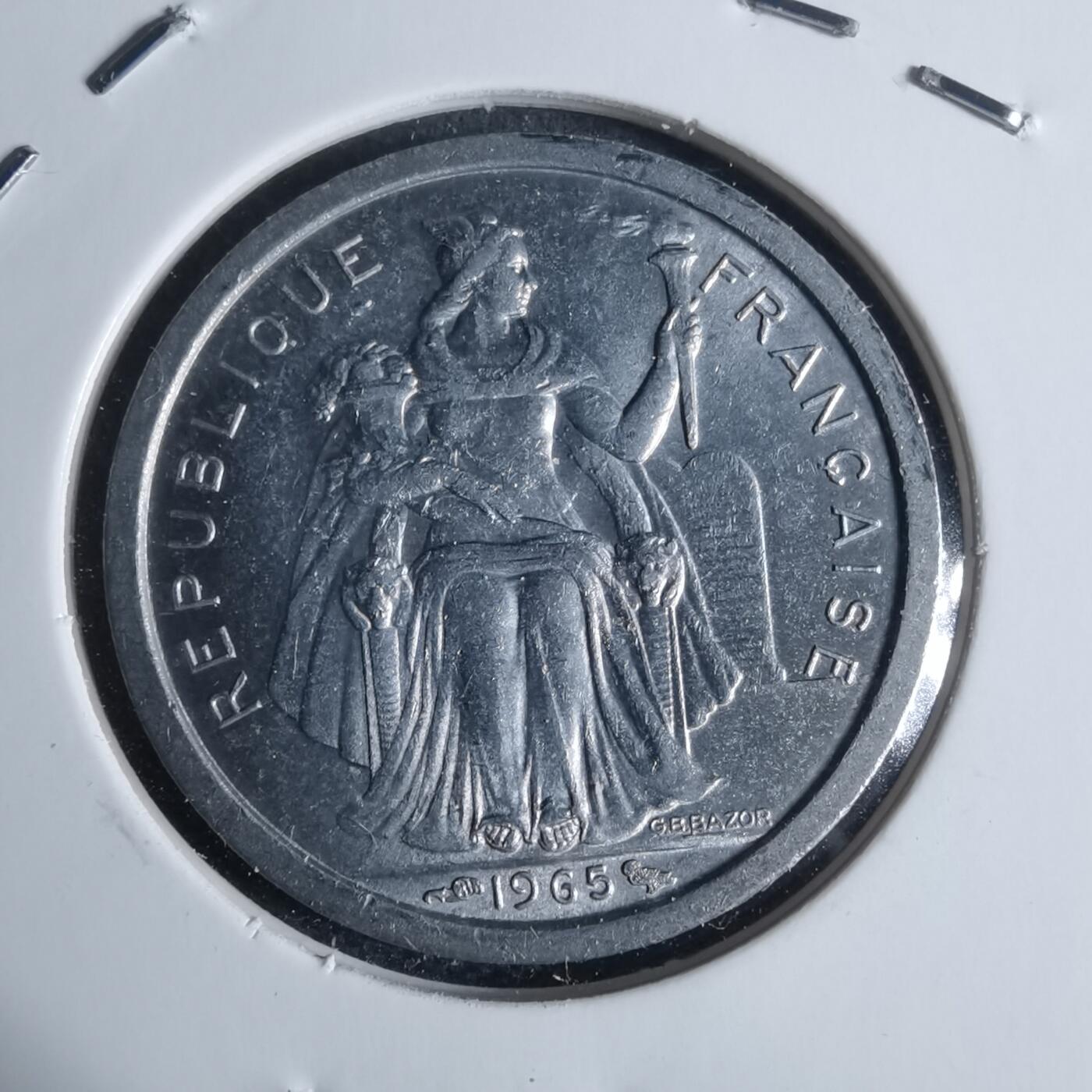 沼泽如烟--第947场 法属波利尼西亚1965年1法郎