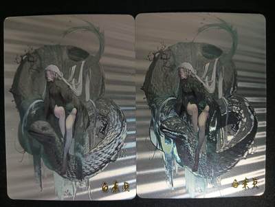 花开卡拍第53期（12月28号周日截拍，品控勿拍!!!拍品不寄存，运费5元，自制卡难免瑕疵，可能存在轻微撞角爆边等出厂瑕疵，品控介意勿拍！） - 白素贞 2张 光刻工艺