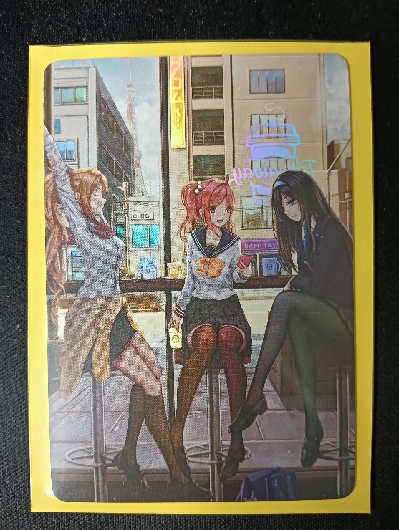 花开卡拍第53期（12月28号周日截拍，品控勿拍!!!拍品不寄存，运费5元，自制卡难免瑕疵，可能存在轻微撞角爆边等出厂瑕疵，品控介意勿拍！） 在店里的美少女聚会 1张 彩闪