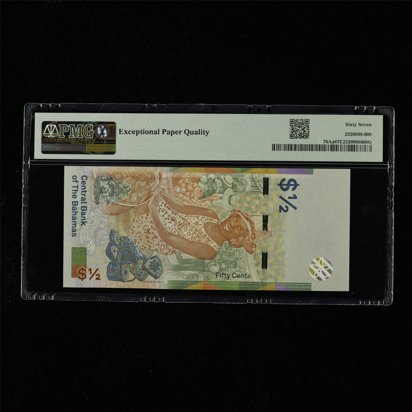 【亘邦集藏】第218期拍卖 2019年 巴哈马1/2元 PMG 67EPQ A187533