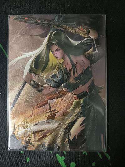 花开卡拍第53期（12月28号周日截拍，品控勿拍!!!拍品不寄存，运费5元，自制卡难免瑕疵，可能存在轻微撞角爆边等出厂瑕疵，品控介意勿拍！） - 玩卡秀 三国百姬传 周泰 1张 粗闪