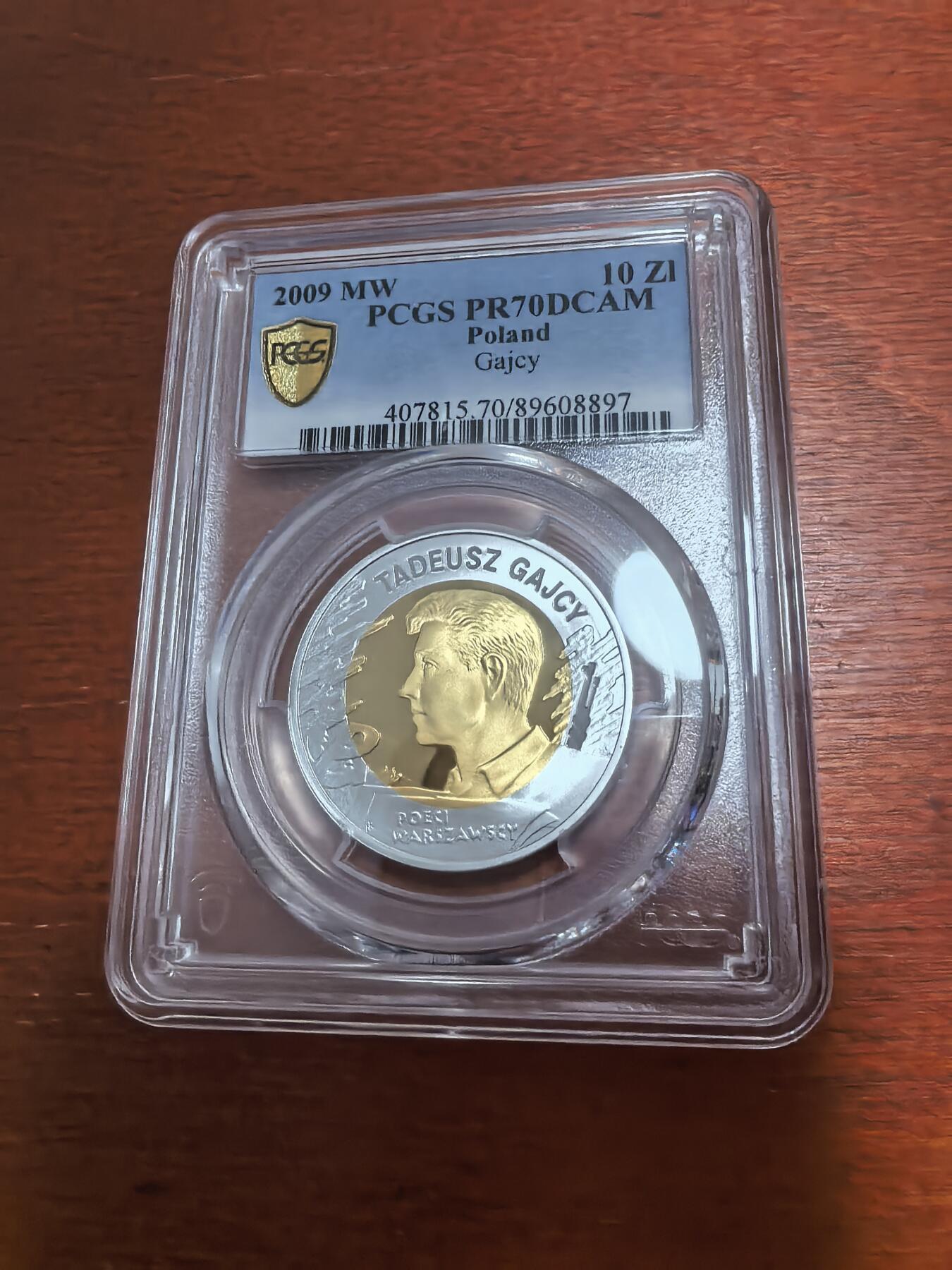 长老汇蛇年精选第八十八场拍卖 2009波兰加伊奇10兹罗提镀金精制银币，PCGS PR70DCAM，唯一冠军