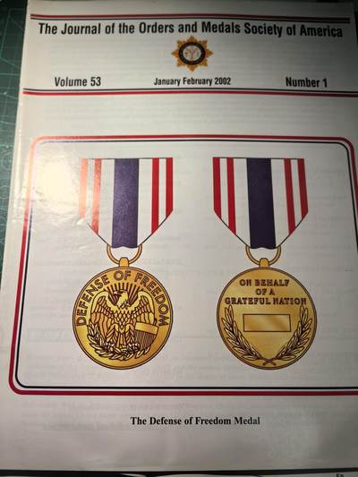 盛世勋华——号角文化勋章邮票专场拍卖第296期 - 美国勋章学会会刊 第53卷第1期 2002年1/2月刊 44页