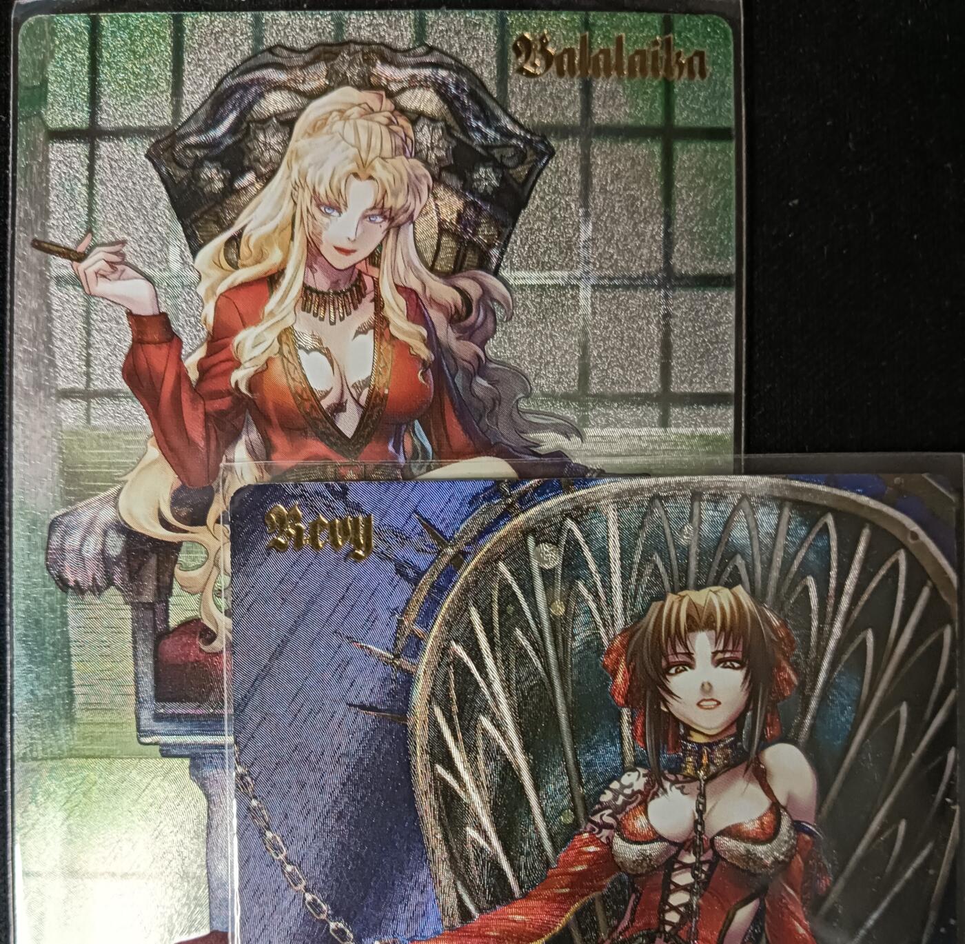 花开卡拍第53期（12月28号周日截拍，品控勿拍!!!拍品不寄存，运费5元，自制卡难免瑕疵，可能存在轻微撞角爆边等出厂瑕疵，品控介意勿拍！） 驴歪歪卡牌 黑礁 2张 粗闪