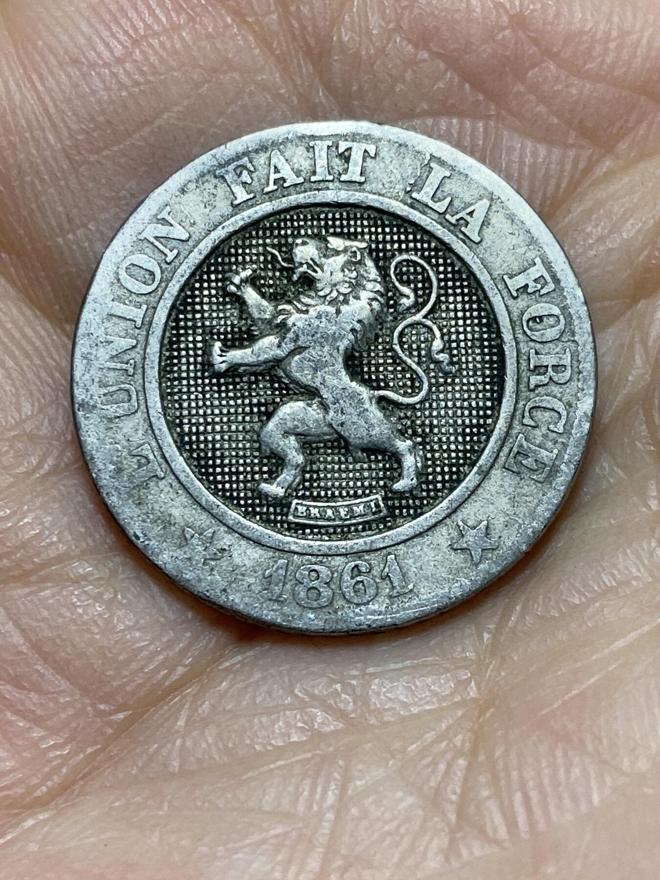 2025年第一百四十三场(总第一百六十九场）外国好品散币场(免佣金) 比利时🇧🇪1861年10分(利奥波德一世时期，第二版首发年)