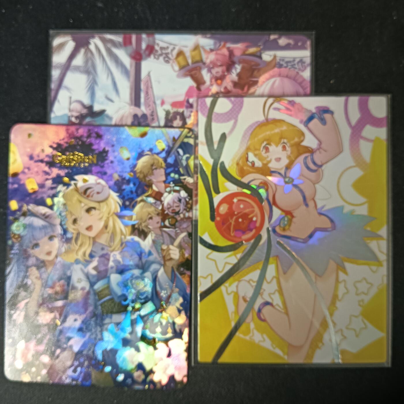 花开卡拍第53期（12月28号周日截拍，品控勿拍!!!拍品不寄存，运费5元，自制卡难免瑕疵，可能存在轻微撞角爆边等出厂瑕疵，品控介意勿拍！） 散卡 3张 彩闪