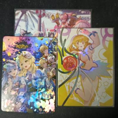 花开卡拍第53期（12月28号周日截拍，品控勿拍!!!拍品不寄存，运费5元，自制卡难免瑕疵，可能存在轻微撞角爆边等出厂瑕疵，品控介意勿拍！） - 散卡 3张 彩闪