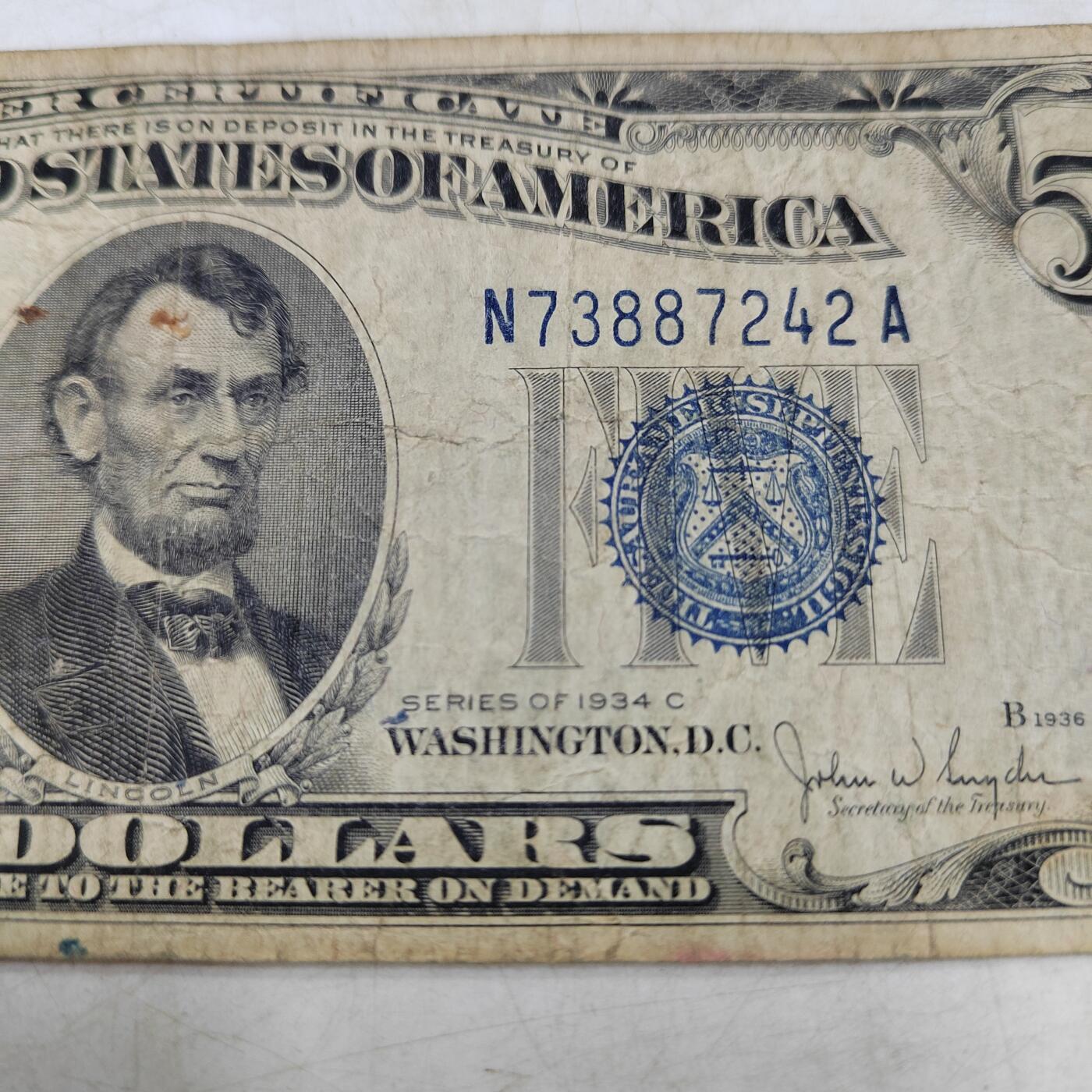 PCAI钱币  28-683钱币小专场 1934年五美元