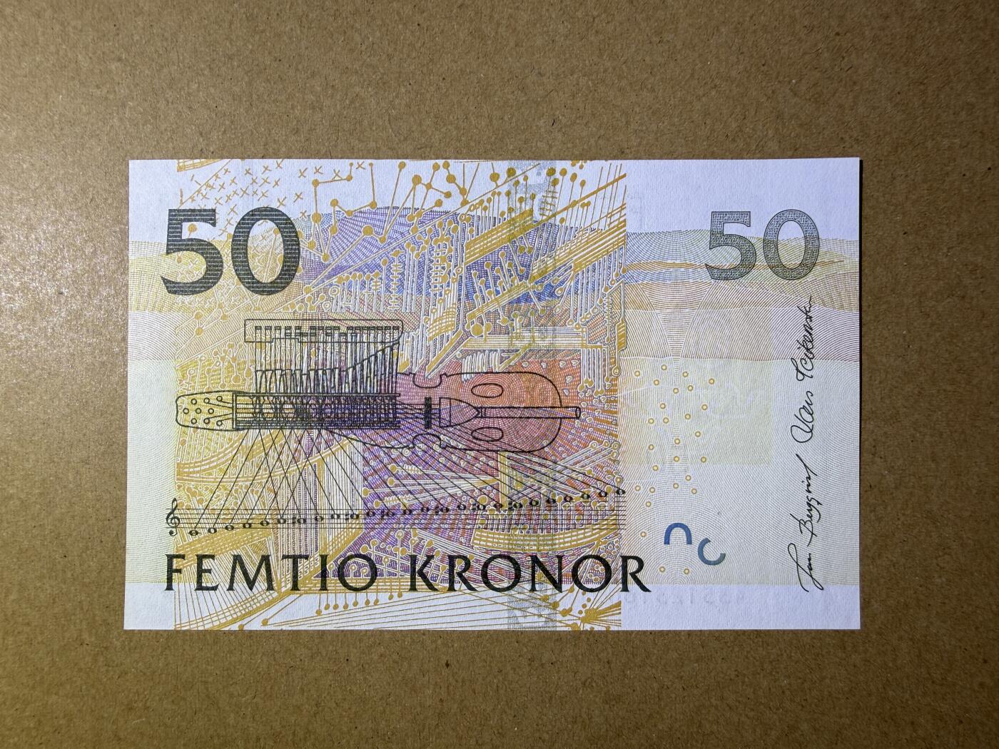 《艾美收藏》第226期-12.28周日外币精品场-蛇年收官 瑞典50克朗 UNC 夜莺再版