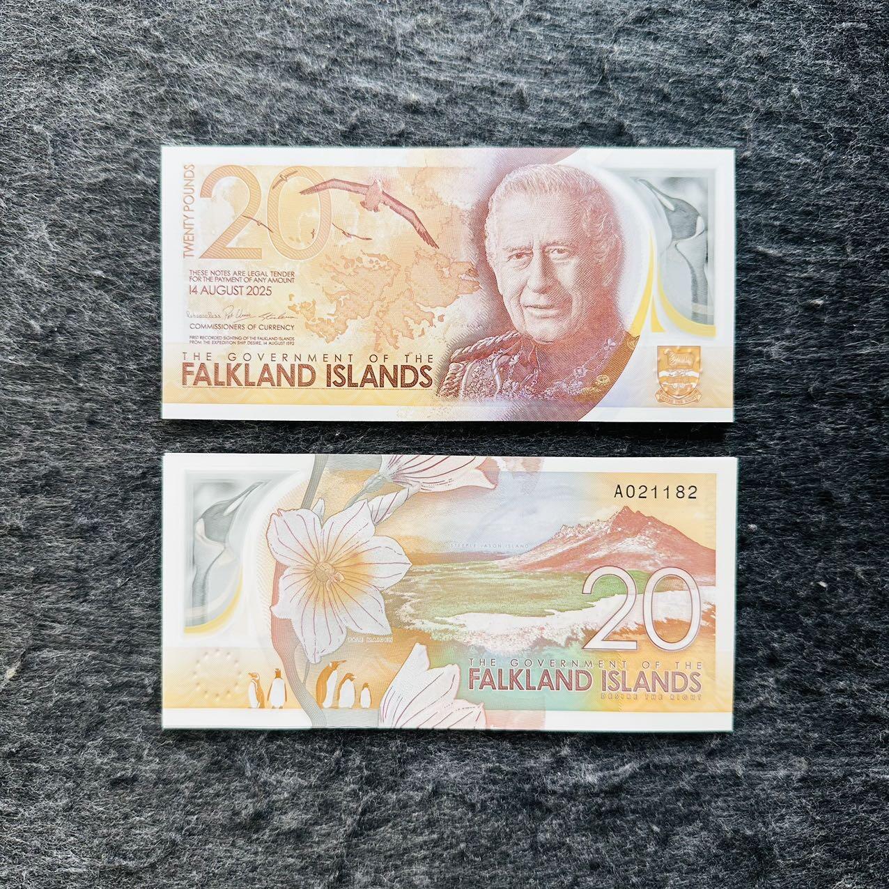 🇫🇯🇫🇰2530￥￥福克兰群岛2025年和斐济2026年全套Polymer塑料钞