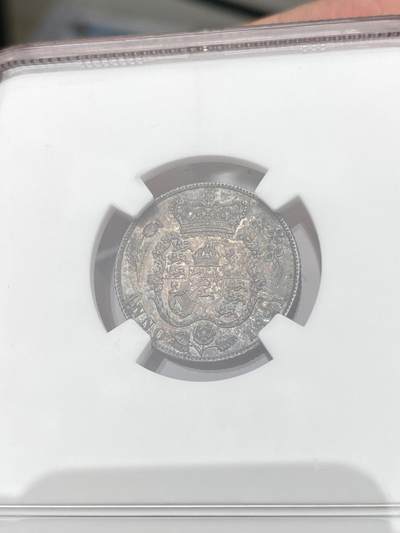 万国钱币拍卖第058期（万国新年大拍） NGC MS65 1821年英国乔治四世三花6便士银币 原味天鹅绒五彩BU收藏品质
