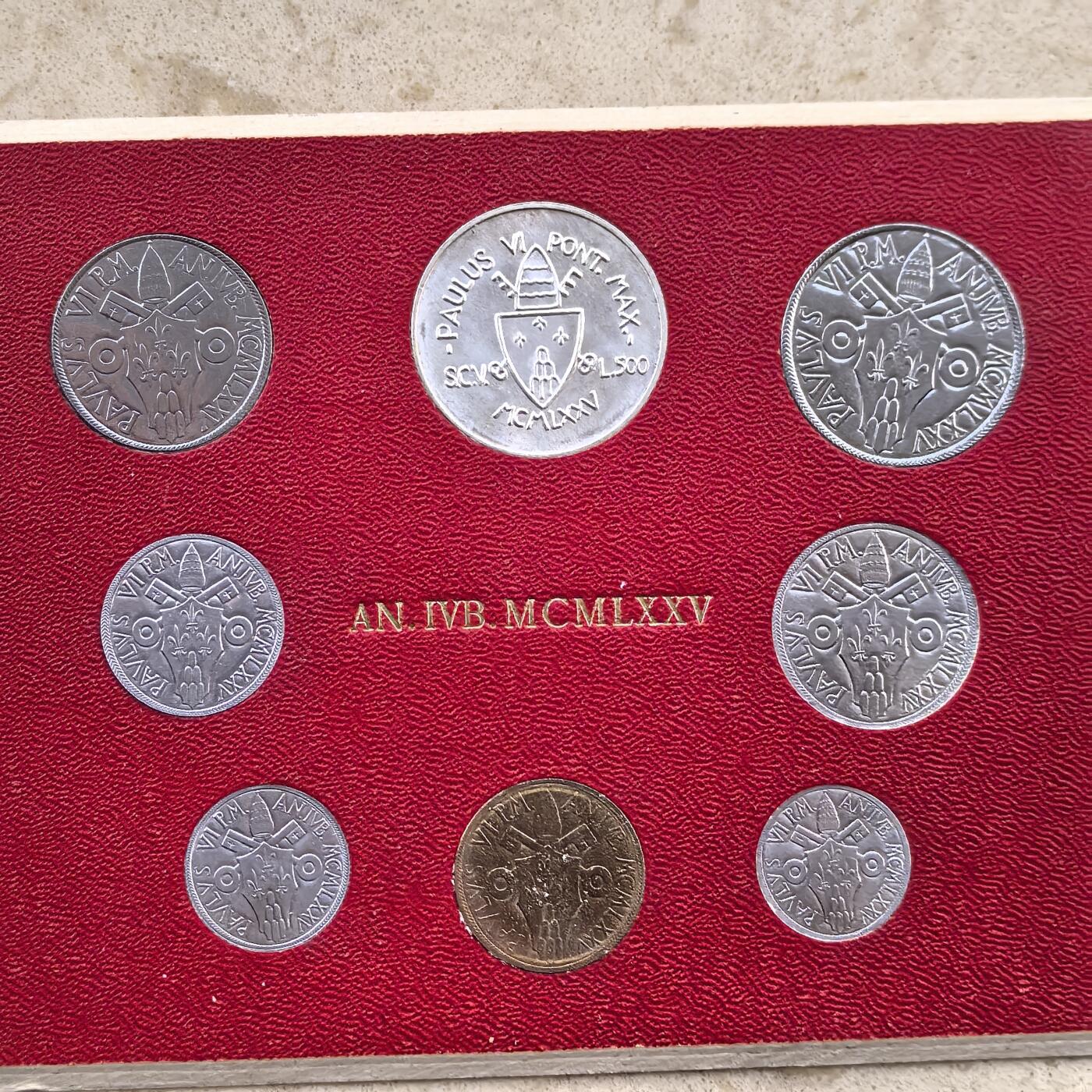 道一币馆币章第一百六十场 卡装 梵蒂冈1968年纪念币套装八枚 含500里拉银币