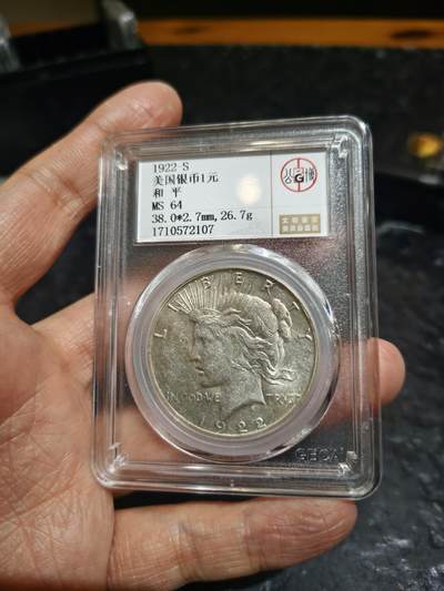 老银币专场（本场三位宝主提供） - 美国和平鸽银币，公博评级64分