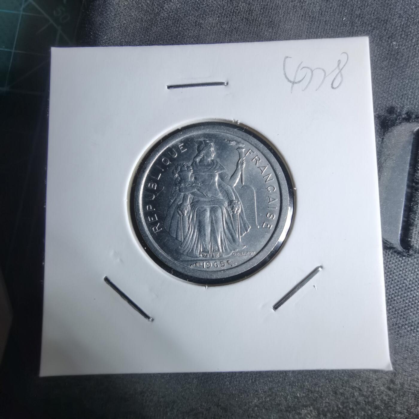 沼泽如烟--第947场 法属波利尼西亚1965年1法郎