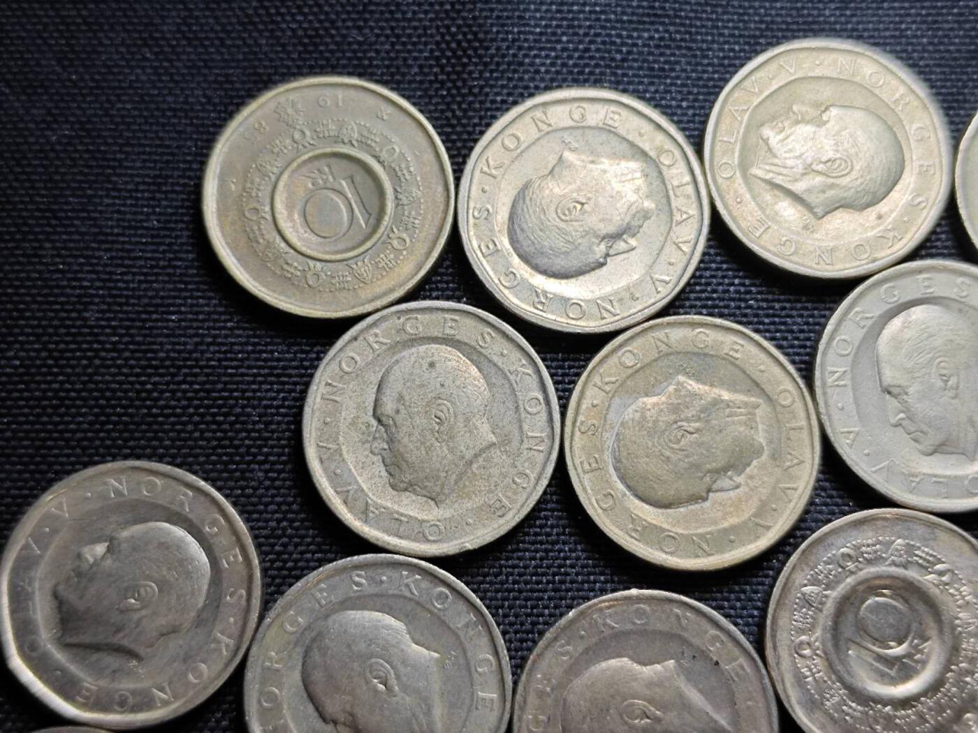 KK钱币收藏小铺 《套币 好品/批量散币专场》  2月预留时间 周末发货  挪威10克朗21枚一组