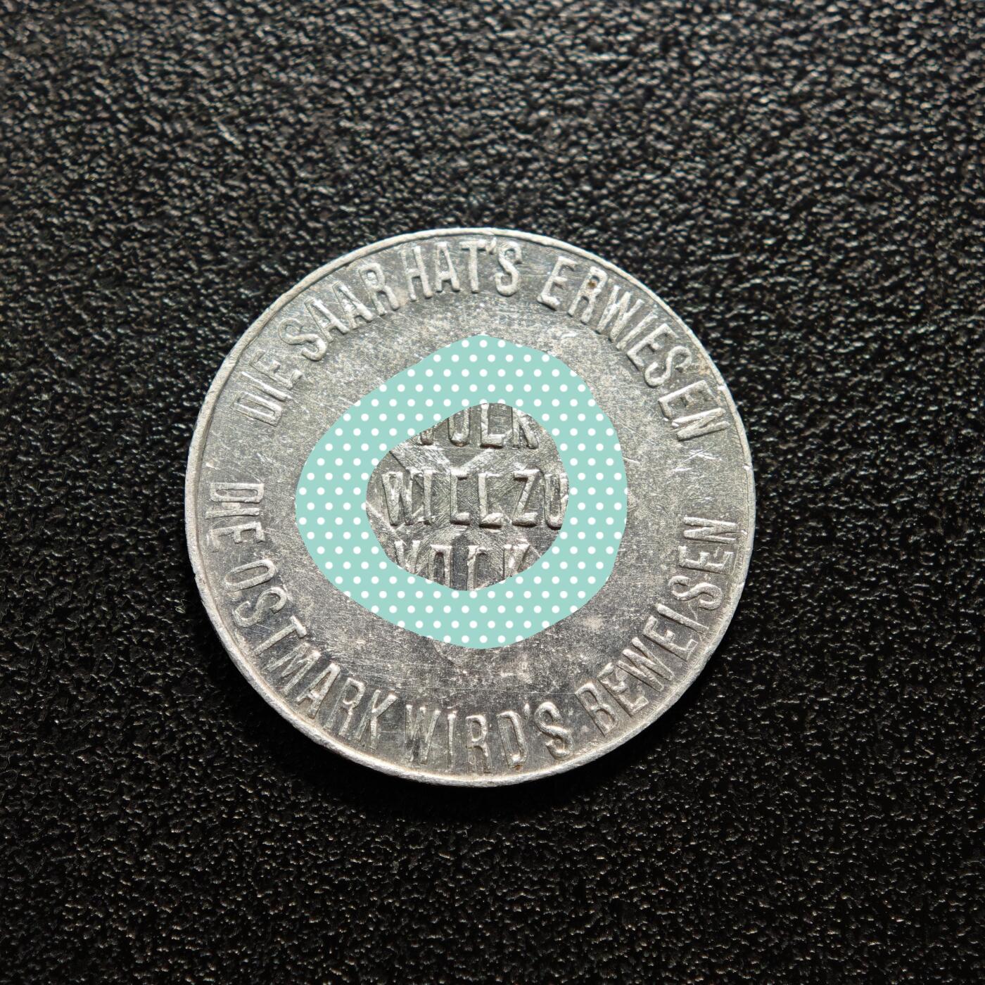 【德藏】世界币章拍卖第159期(元旦专场拍卖) 1935年 德国萨尔公投万字纪念铝章 直径约：23.2mm；重约：1.1g (原图请联系客服)