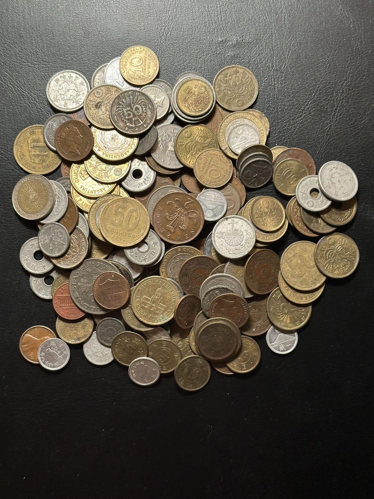 九十九场（喜迎元旦） 150枚外国硬币，没挑过！可能有高品质好品种！平均不足2元一枚！