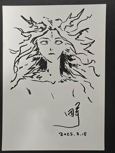 天玑星卡拍第155期《12.29年终场周一截拍》持续收拍收评中 满赠卡需备注 - 【签绘复制画】田宇 十二生肖 机甲美人 龙 A4复制画