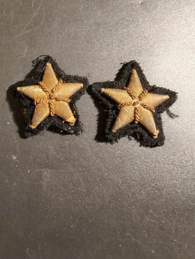 老王徽章第172期 - 美国海军军官金属丝刺绣领章一组     一战时期