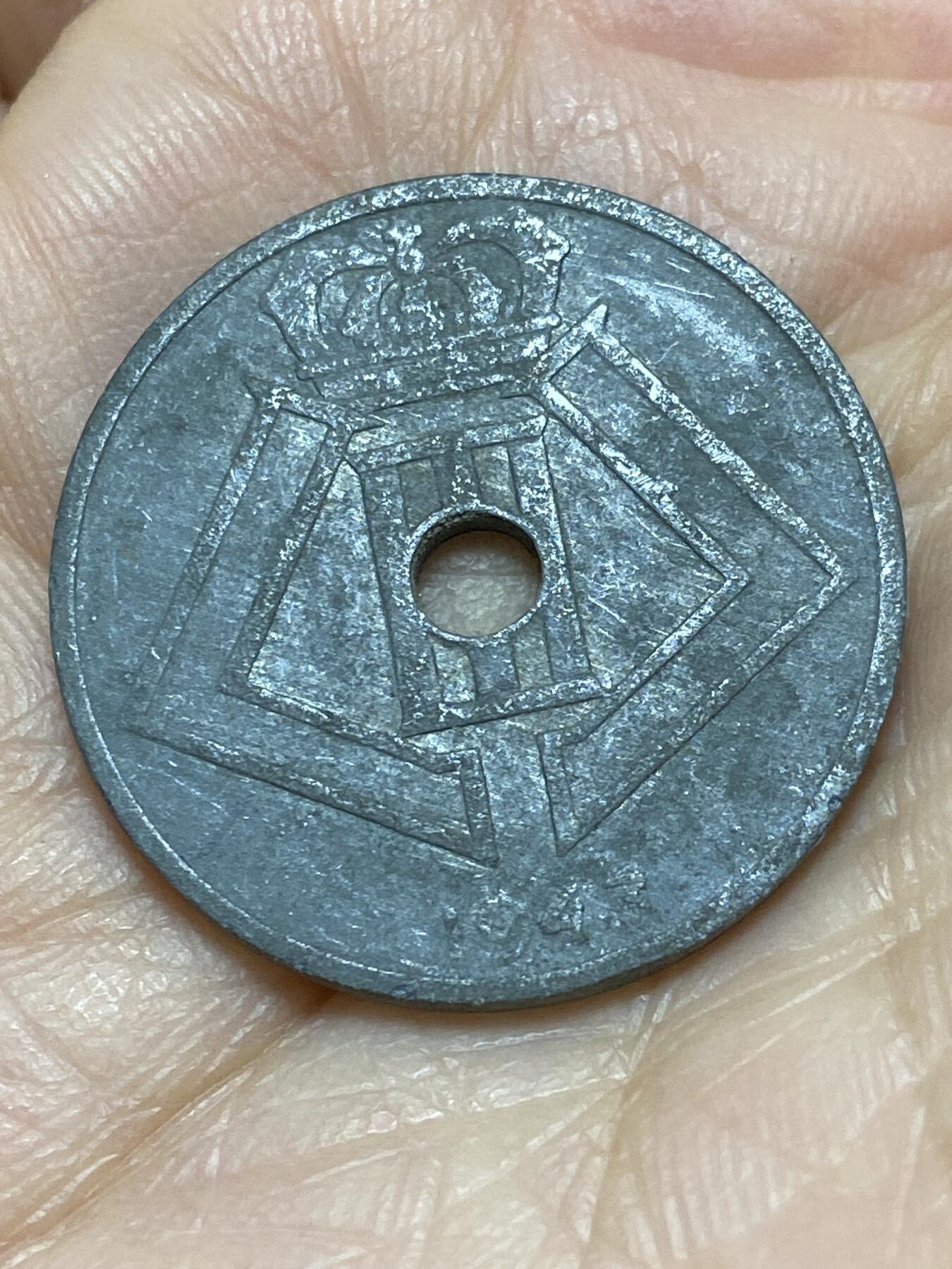 2025年第一百四十三场(总第一百六十九场）外国好品散币场(免佣金) 比利时🇧🇪1943年25分(二战德国占领时期，左荷语右法语版)