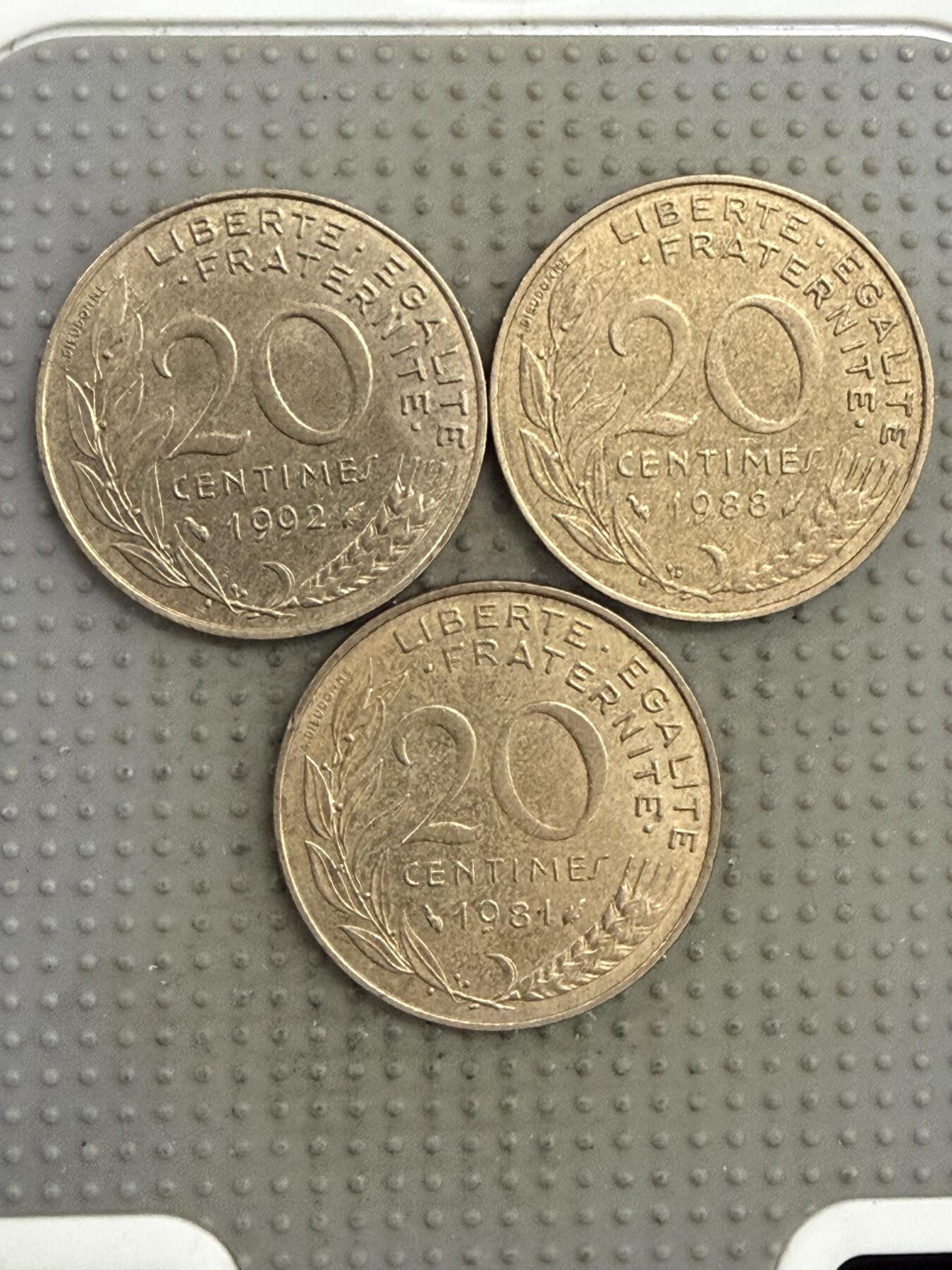 2025年第148场各国散币拍卖（总第148场） 法国20生丁3枚