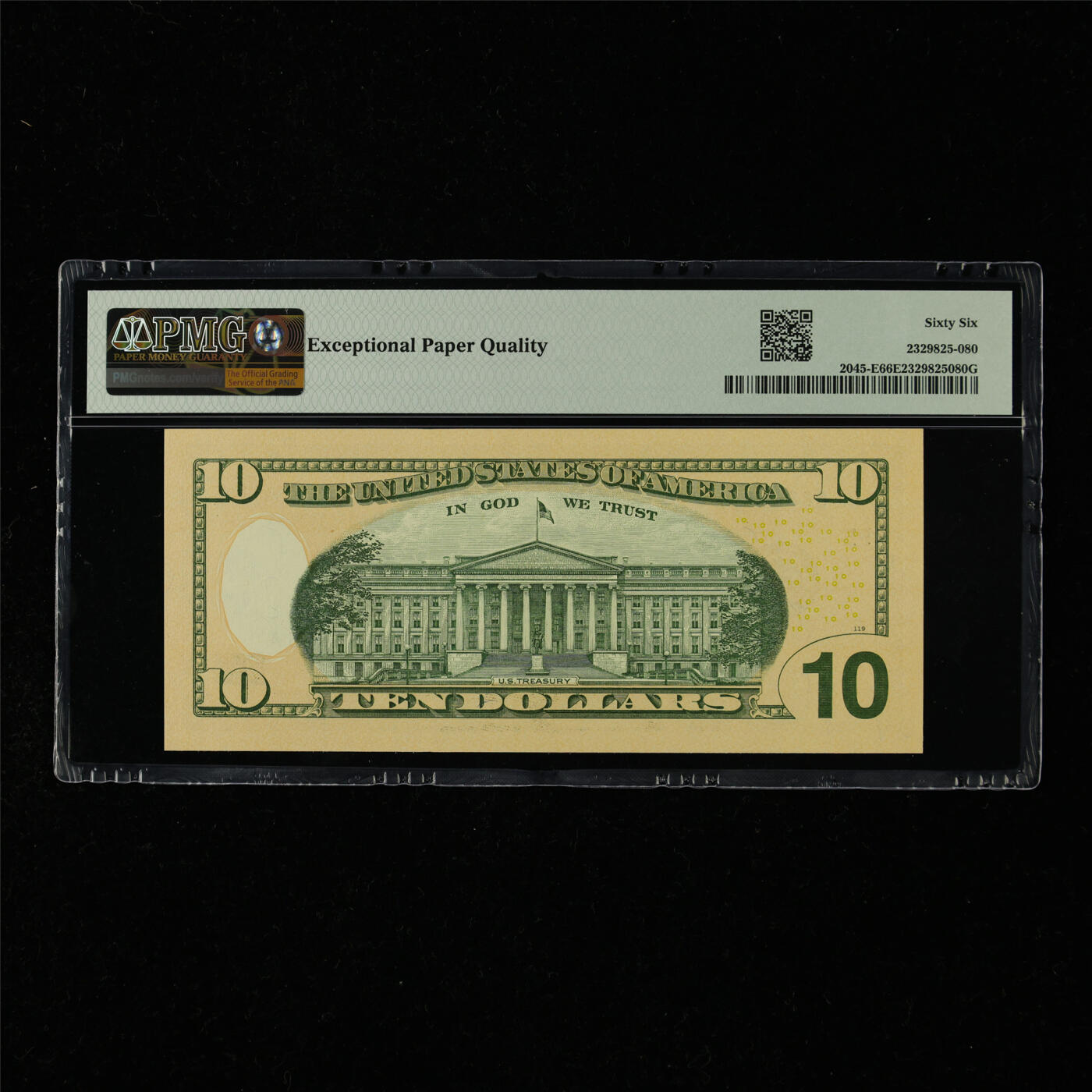 【亘邦集藏】第218期拍卖 2017年 美国10美元 PMG 66EPQ PE88878855A
