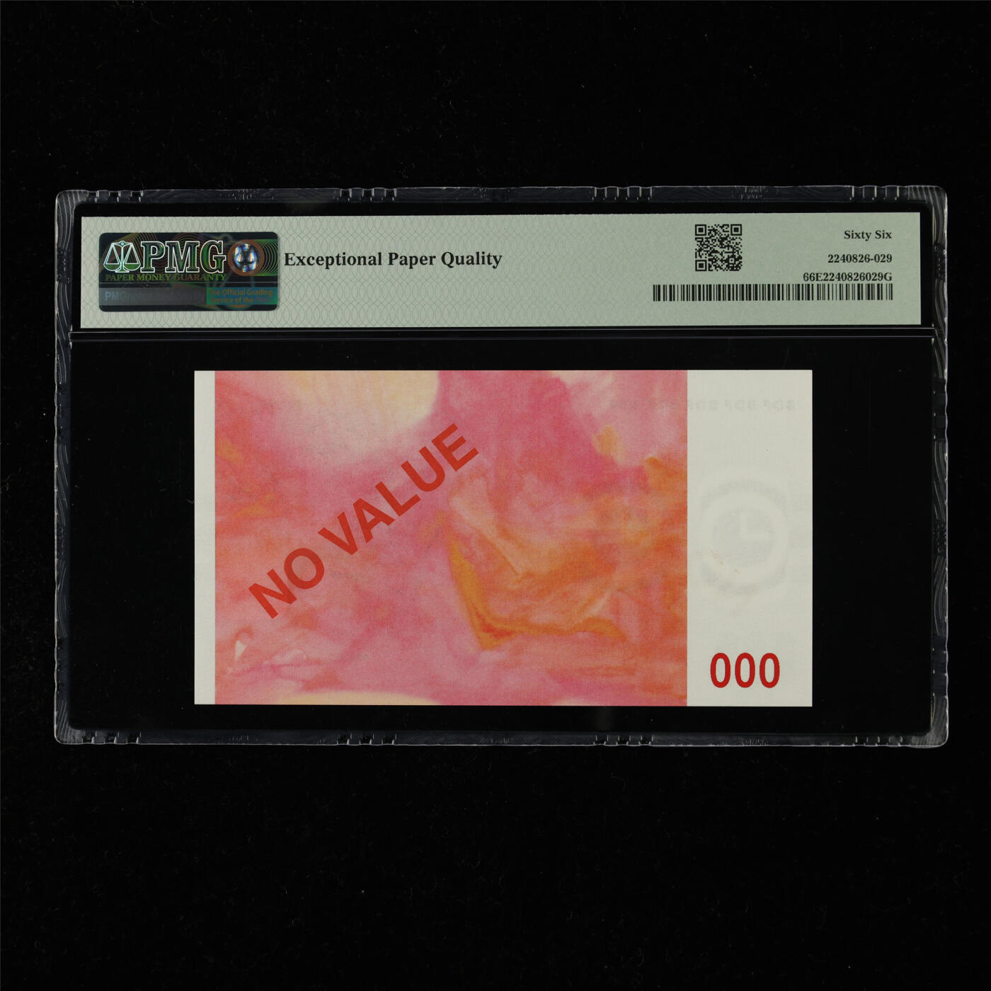 【亘邦集藏】第218期拍卖 法国测试钞 PMG 66EPQ 2240826-029