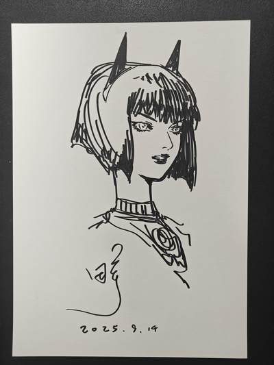 天玑星卡拍第155期《12.29年终场周一截拍》持续收拍收评中 满赠卡需备注 - 【签绘复制画】田宇 十二生肖 机甲美人 狗 A4复制画