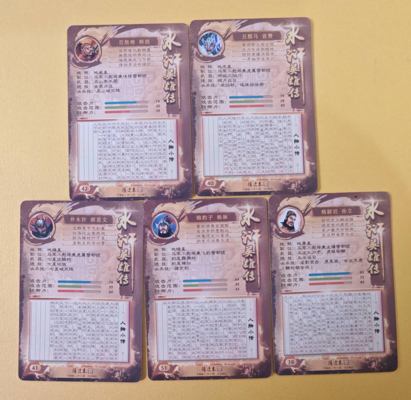 趣卡卡拍No.22期（无佣金免手续费，分享成交有奖） 【粗闪】昆仑万象 权迎东 水浒英雄传 粗闪5张