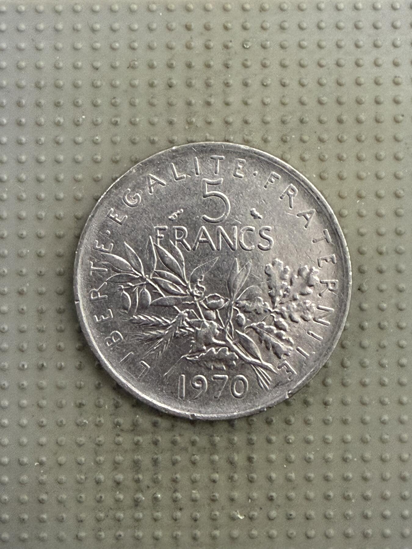 2025年第148场各国散币拍卖（总第148场） 法国1970年5法郎