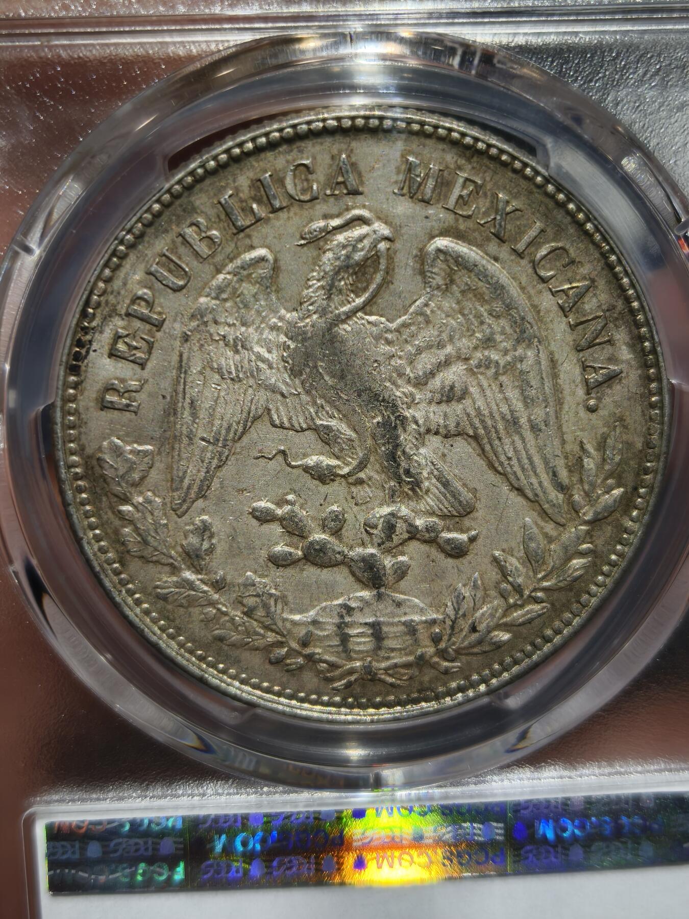 老银币专场（本场三位宝主提供） 墨西哥鹰洋，pc评级50分