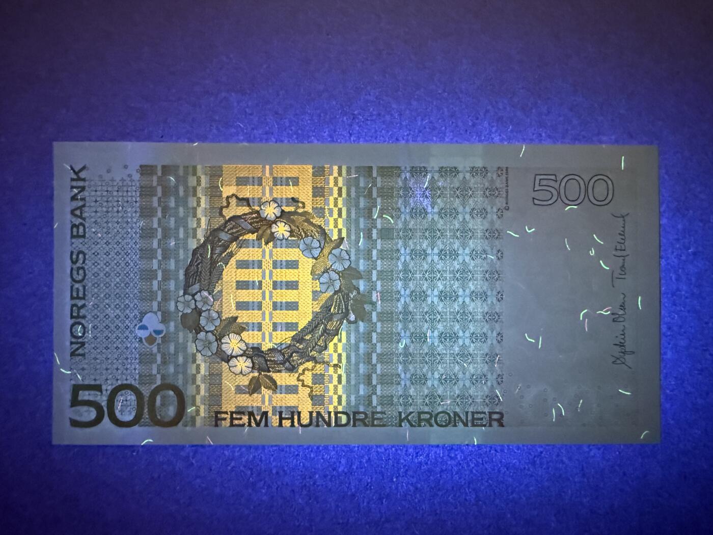 《艾美收藏》第226期-12.28周日外币精品场-蛇年收官 挪威500克朗 UNC 2012年 挪威小说家温塞特 背面有处轻微荧光 无47