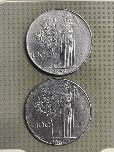 2025年第148场各国散币拍卖（总第148场） - 意大利100里拉2枚