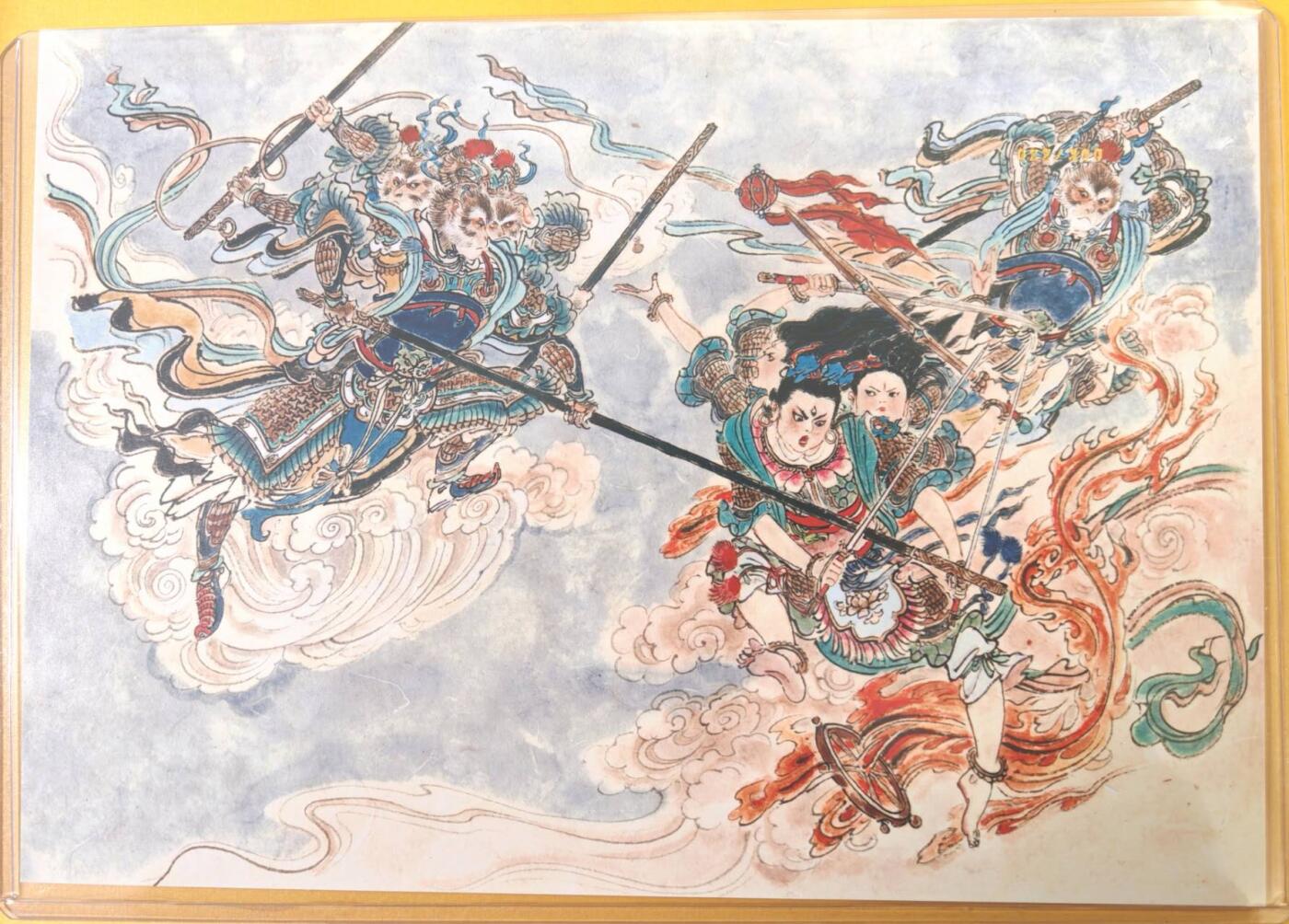 趣卡卡拍No.22期（无佣金免手续费，分享成交有奖） 【A4限编粗闪】百里卡牌-王涌喆新绘西游记  战哪吒 A4粗闪