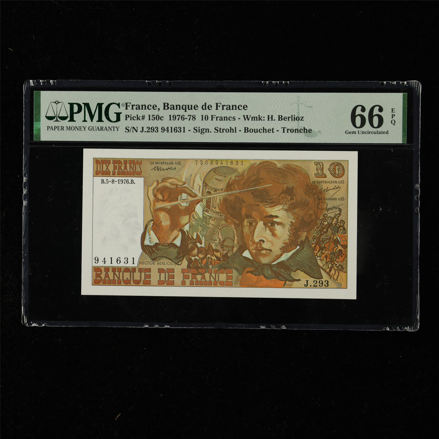 【亘邦集藏】第218期拍卖 1976-78年 法国10法郎 PMG 66EPQ J.293 941631