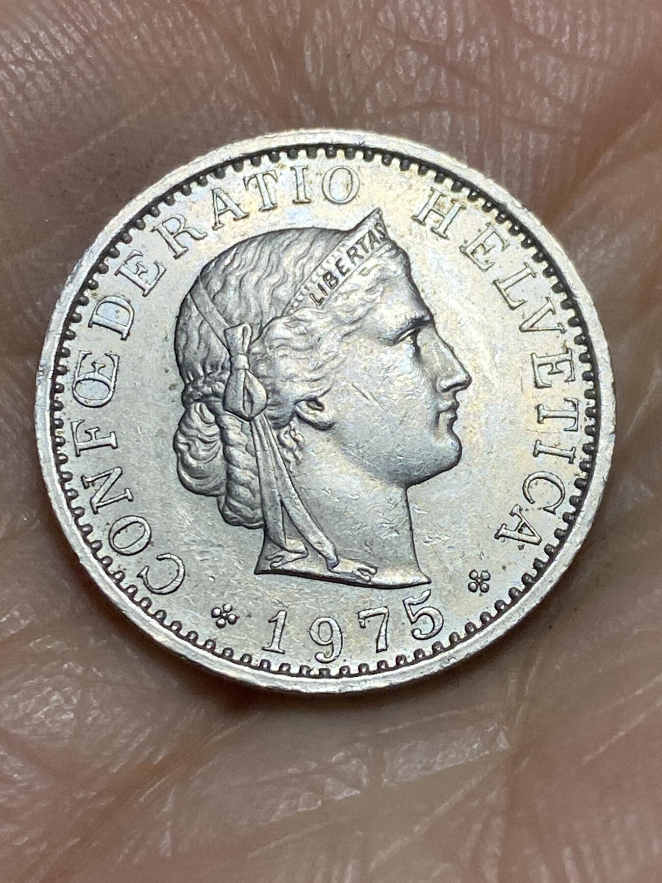 2026年第一场(总第一百七十场）外国好品散币场(免佣金) 瑞士🇨🇭1975年20拉彭(第三版，无标版)