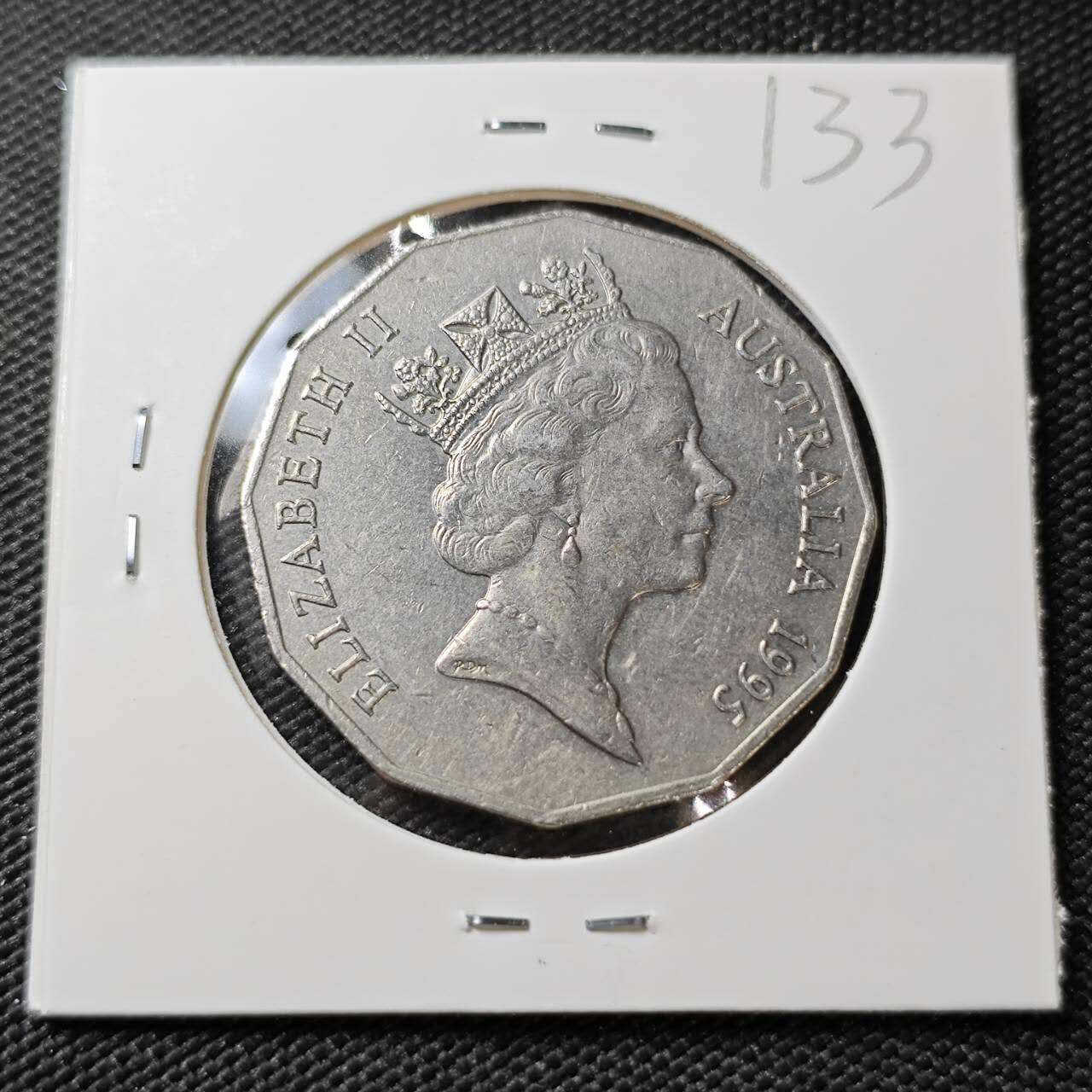 KK钱币收藏小铺 《套币 好品/批量散币专场》  2月预留时间 周末发货 1995  澳大利亚50便士纪念币