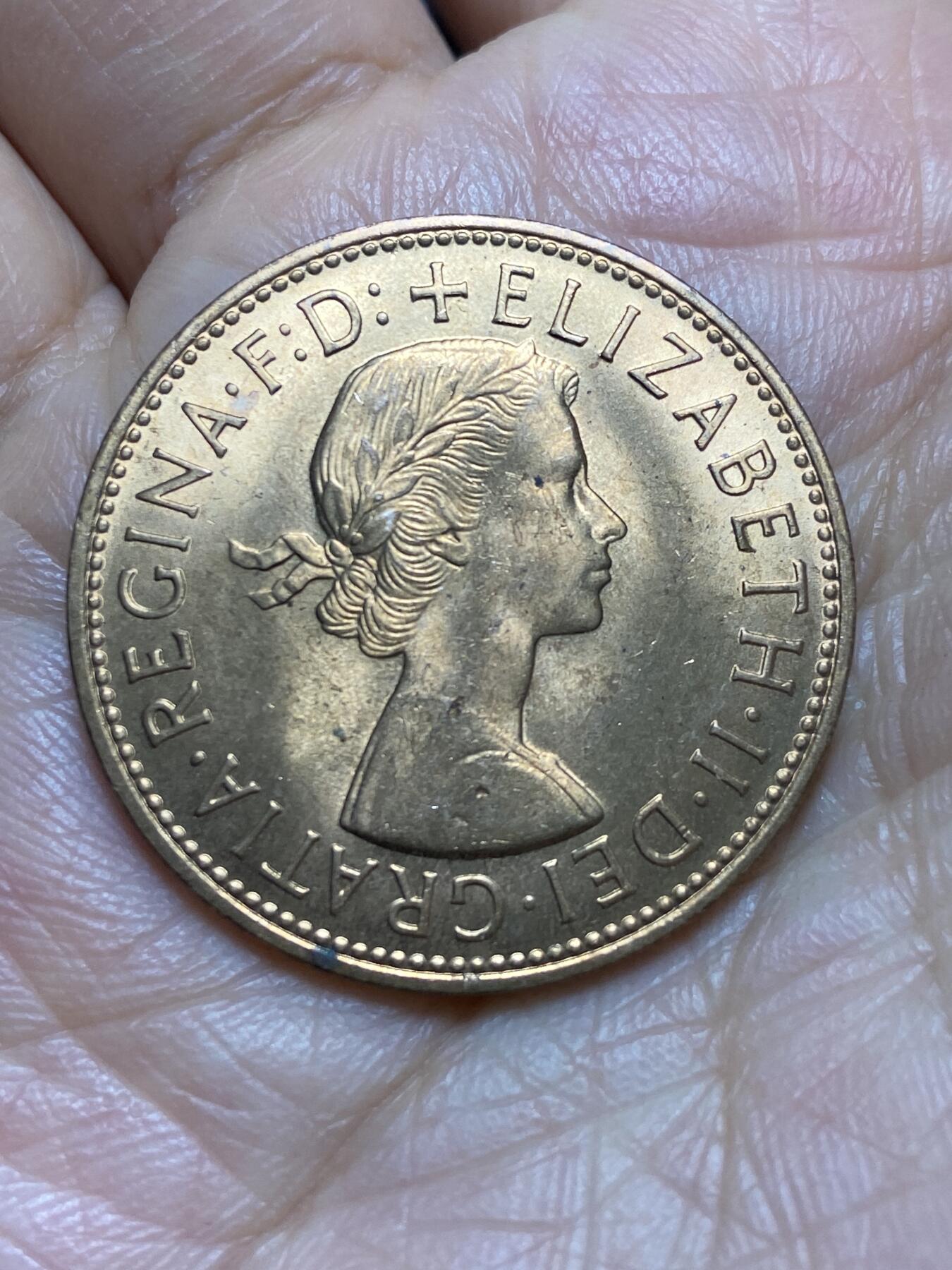 2026年第一场(总第一百七十场）外国好品散币场(免佣金) 原光好品–英国🇬🇧1967年1便士(伊丽莎白二世青年桂冠第二版，普制币关门年)