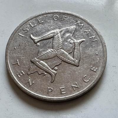 🌹外币初藏🌹🐯2025年第147场  每周二四六晚8️⃣点 接代拍 - 马恩1976年10便士 三转腿地图 