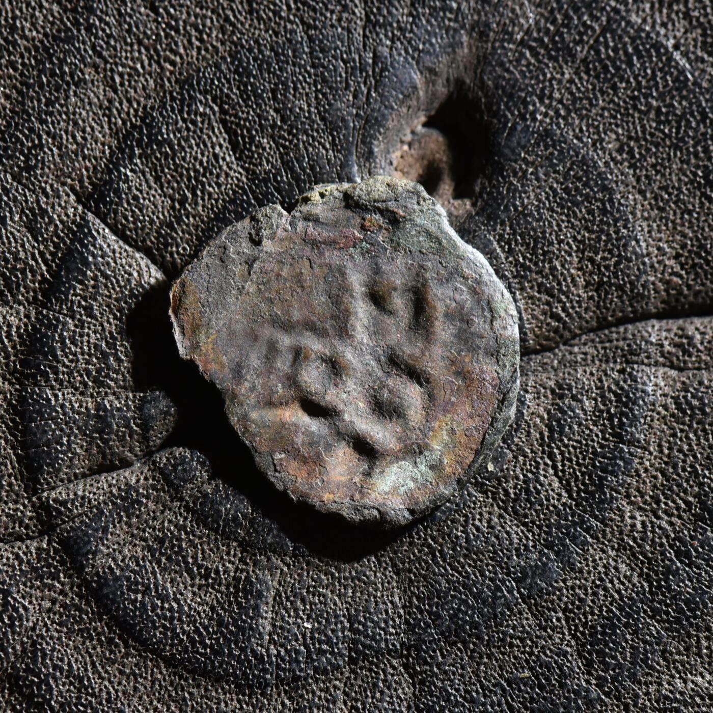 【良泉】第45期【直播场】1月15日晚19.30点开拍！ 208组，西方古代钱币、丝路古珠杂项专场 公元 195-230年【古印度】巴克特里亚地区的柔然人模仿贵霜钱币样式打制的小铜币，0.68克