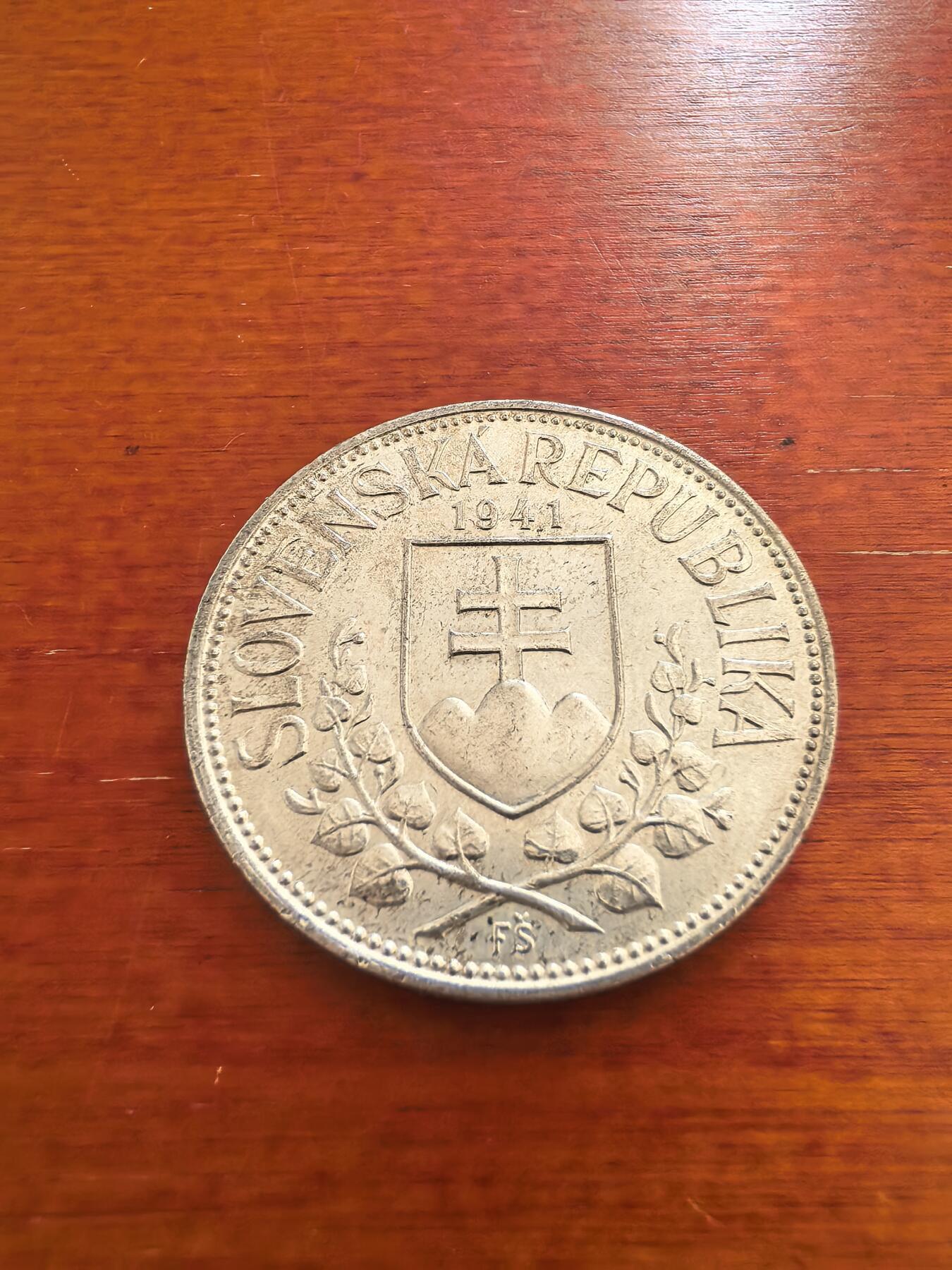 长老汇蛇年精选第八十九场拍卖 1941斯洛伐克年双圣20克朗银币，15克500银