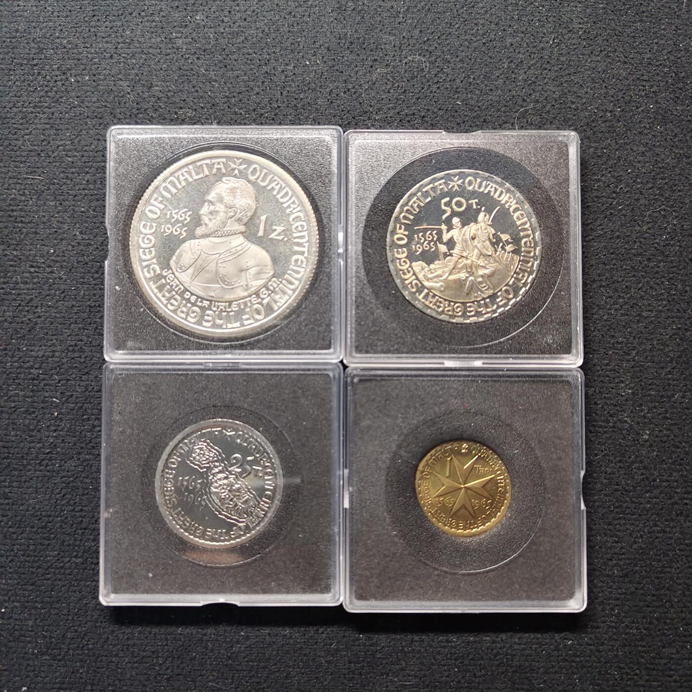 【全场包邮】纯粹捡漏拍491场（免费代拍第28场） 【少见】马耳他骑士团1965年马耳他之围400周年精制纪念套币-原盒-量3315