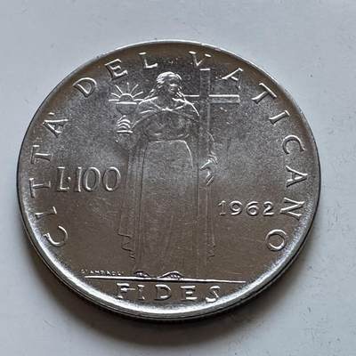 🌹外币初藏🌹🐯2025年第147场  每周二四六晚8️⃣点 接代拍 - 梵蒂冈1962年100里拉