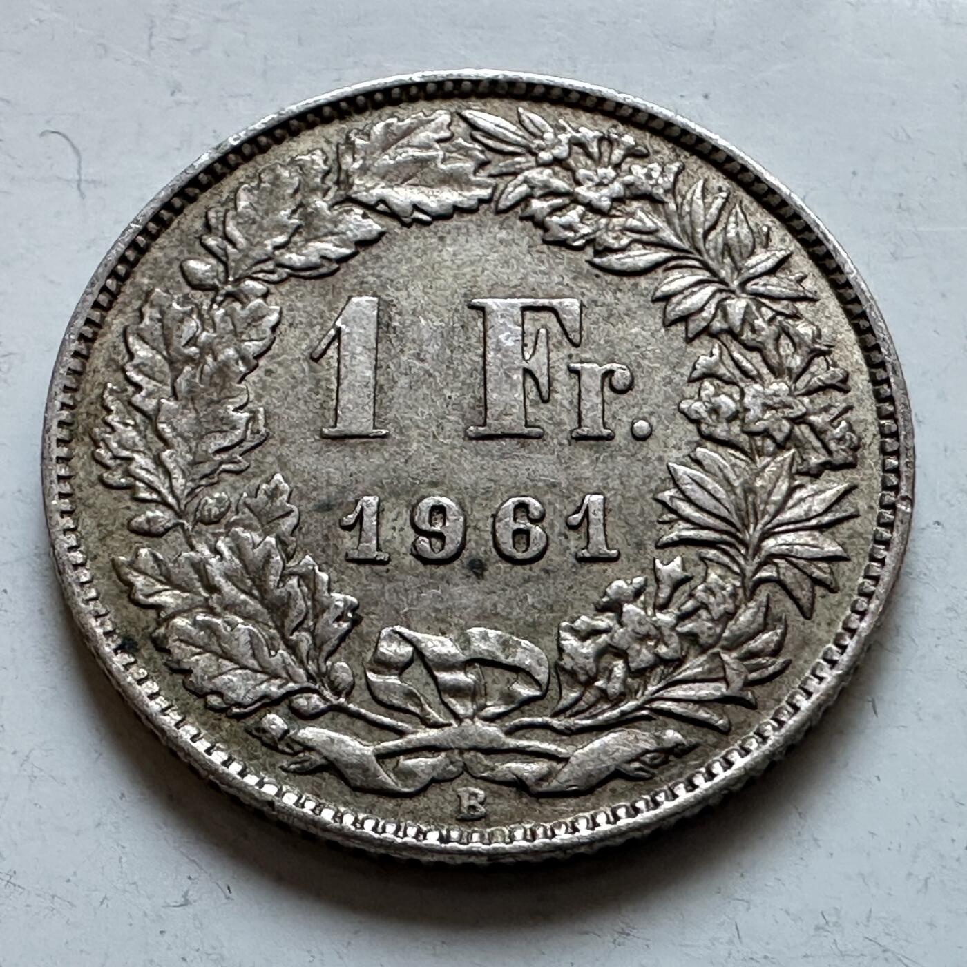 🌹外币初藏🌹🐯2025年第147场  每周二四六晚8️⃣点 接代拍 瑞士1961年1法郎银币 5克835银