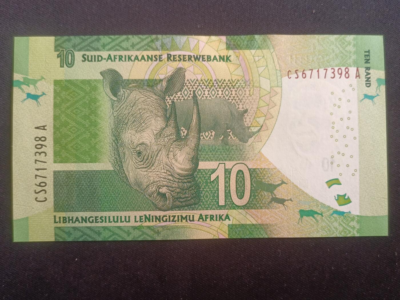【游宝包邮场】蛇年第103期  南非-10兰特【CC/CQ/CS冠 全新UNC/UNC-】