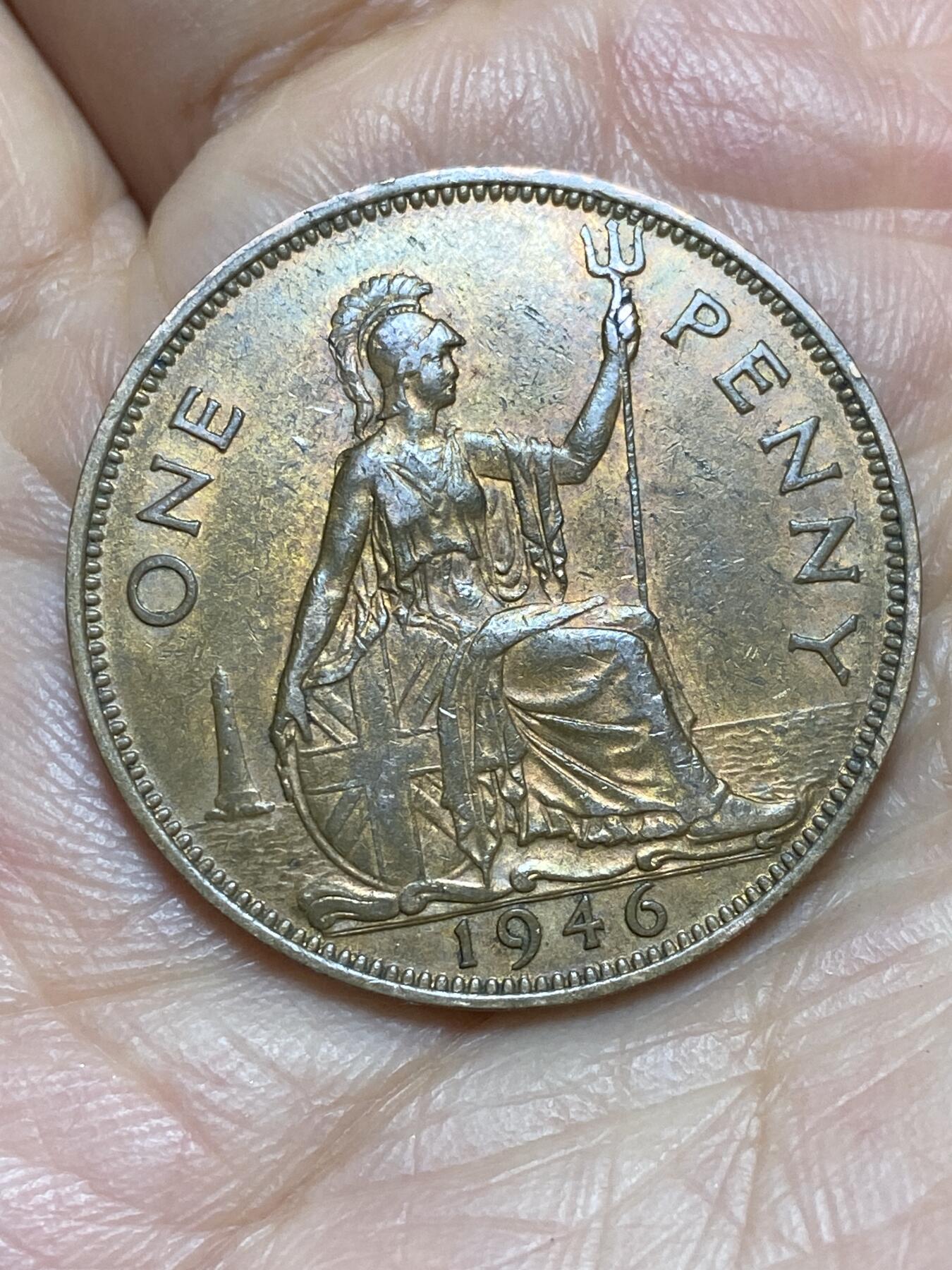 2026年第一场(总第一百七十场）外国好品散币场(免佣金) 英国🇬🇧1946年1便士(乔治六世第一版)